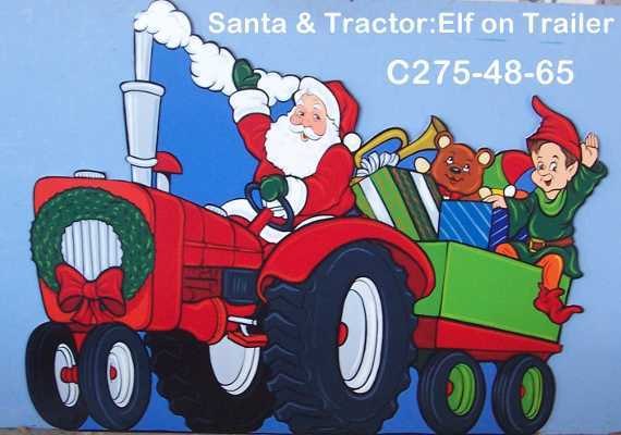 C275Santa & Tractor: Elf on Trailer